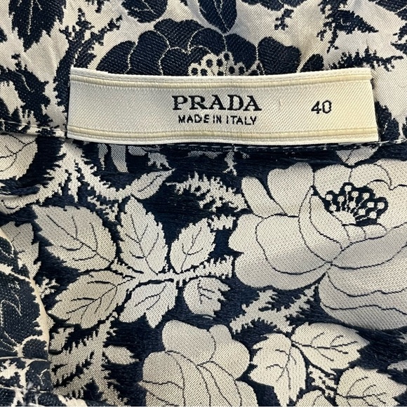 Prada Cheongsam Silk Floral Fitted Dress Women 40 US 4 - Picture 13 of 16